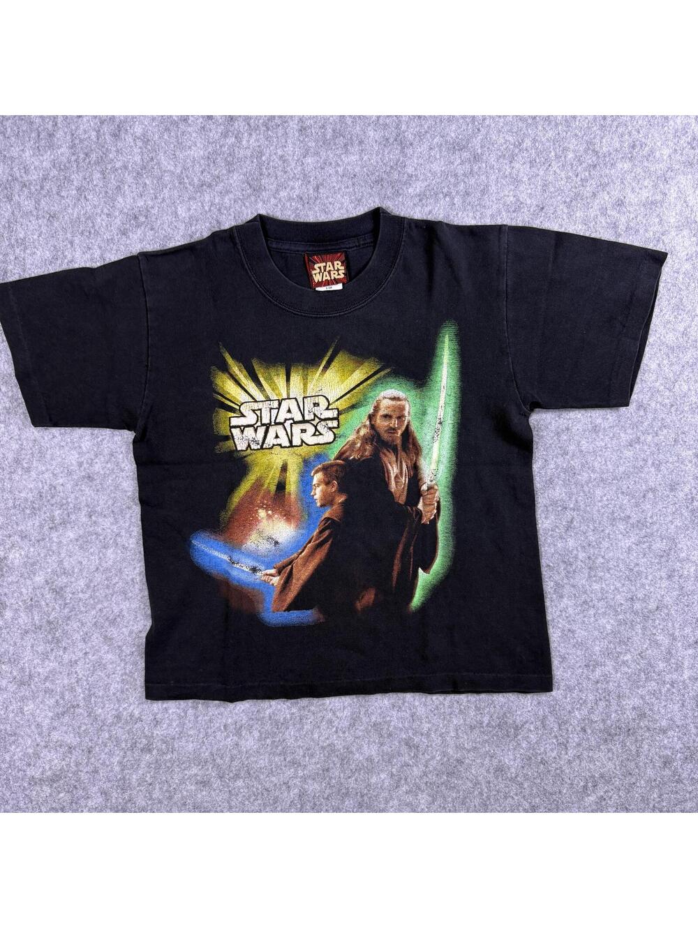 Star Wars Episode I Qui-Gon Jinn Obi-Wan Kenobi T-Shirt Black S